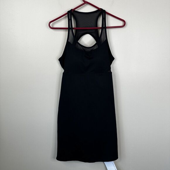 NEW Fabletics Tropez Performance Dress Womens L Black Stretch Tennis Pickleball - Picture 2 of 8